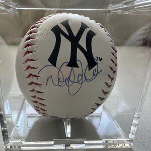 DEREK JETER SIGNED NEW YORK YANKEES LOGO AUTOGRAPHED BASEBALL BALL W/COA - 766